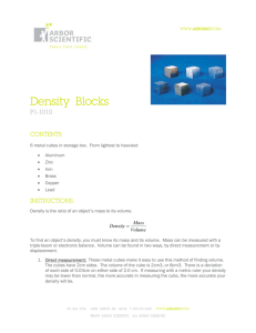 Density Blocks - Arbor Scientific