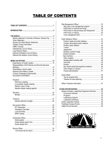 TABLE OF CONTENTS - UMKC WordPress (info.umkc.edu)