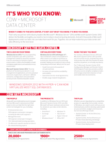 It's Who You Know: CDW + Microsoft Data Center