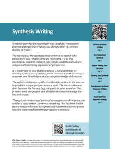 Synthesis Writing
