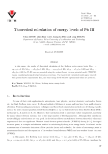 Theoretical calculation of energy levels of Pb III