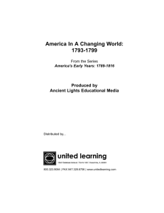 America In A Changing World: 1793-1799
