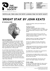 bright star - Poetry Class | Poetry Society