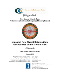 Impact of New Madrid Seismic Zone Earthquakes on the