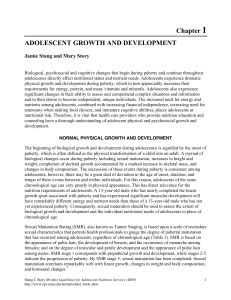 Chapter 1 ADOLESCENT GROWTH AND DEVELOPMENT