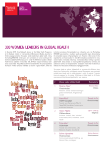 300 Women Leaders in Global Health