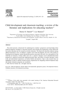 Child development and classroom teaching