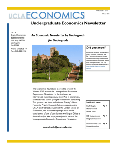 Undergraduate Economics Newsletter
