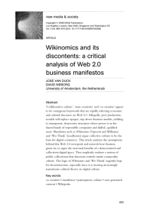 Wikinomics and its discontents: a critical analysis of