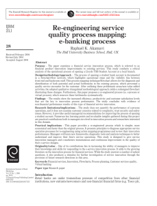 Re-engineering service quality process mapping: e