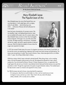 Mary Elizabeth Lease.indd - Kansas Historical Society
