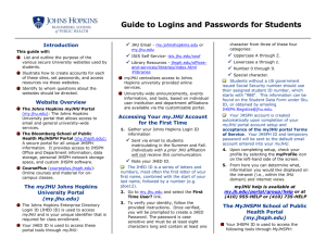 Guide to Logins and Passwords for Students