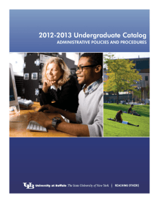 2012-2013 Undergraduate Catalog Administrative Policies