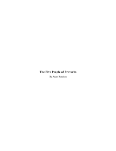 The Five People of Proverbs - ViewPoint Christian Church