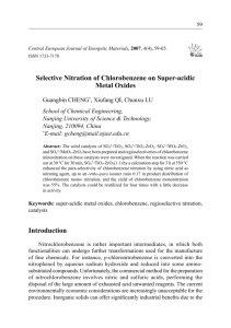 Selective Nitration of Chlorobenzene on Super