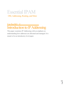 Essential IPAM: IP Addressing