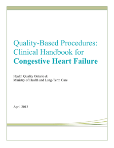 Clinical Handbook for Congestive Heart Failure