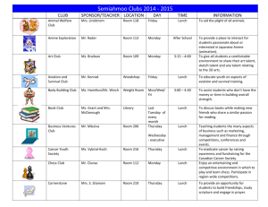 Semiahmoo Clubs 2014 - 2015