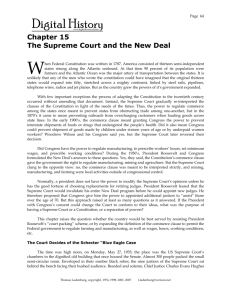 Chapter 15 The Supreme Court and the New Deal