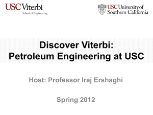 Petroleum Engineering at USC - USC Viterbi School of Engineering