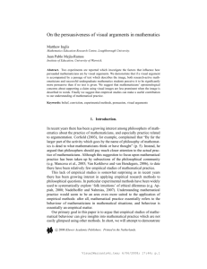 On the persuasiveness of visual arguments in mathematics
