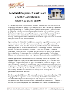 Texas v. Johnson (1989) - Bill of Rights Institute