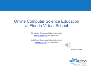 Online Computer Science Education at Florida Virtual School
