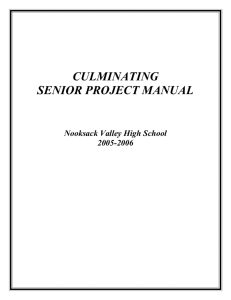 culminating senior project manual