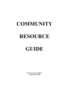 community resource guide - Kitsap Community Resources
