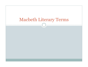 Macbeth Literary Terms
