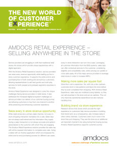 AMDOCS RETAIL EXPERIENCE – SELLING ANYWHERE IN THE