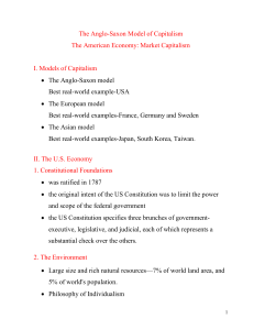 The AngloSaxon Model of Capitalism The American Economy
