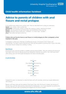 Advice to parents of children with anal fissure and rectal prolapse