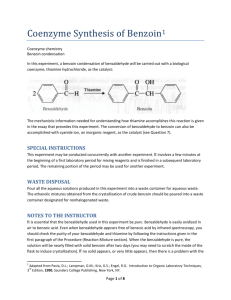 Coenzyme Synthesis of Benzoin