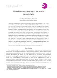 The Influence of Money Supply and Interest Rate on Inflation