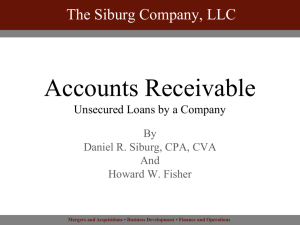 Accounts Receivable - The Siburg Company
