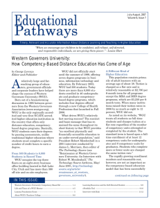 Western Governors University: How Competency