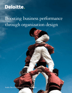 Boosting business performance through organization design