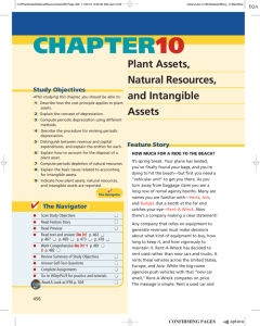 Chapter 10 Plant Assets, Natural Resources, and Intangible Assets