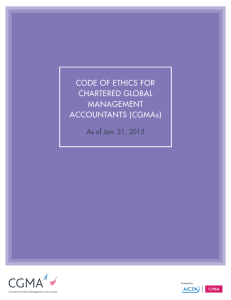 code of ethics for CGMA designation holders