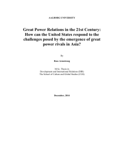 Great Power Relations in the 21st Century