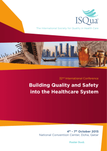 Building Quality and Safety into the Healthcare System