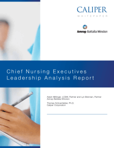 Chief Nursing Executives Leadership Analysis Report
