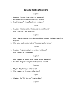 Candide Reading Questions
