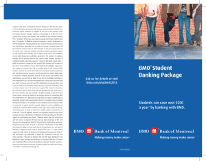 BMO® Student Banking Package