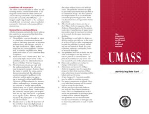 rate card - UMASS Magazine
