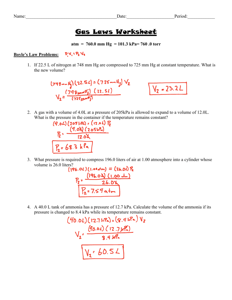 Free Download Ideal Gas Law Chem 14 4 Answers