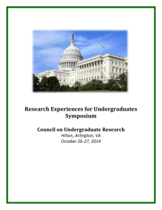REU Symposium 2014 - Council on Undergraduate Research
