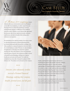 A Fortune 500 Company - Wealth Management Strategies