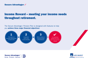 Income Reward – meeting your income needs